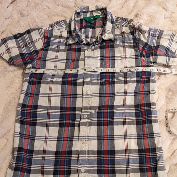 Boys white/blue/red button up - Picture 4 of 6